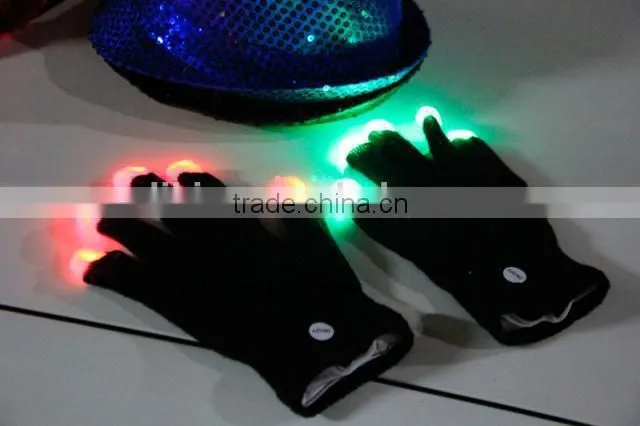 Raver Blacked Out led gloves LED 7 Colors Light Show