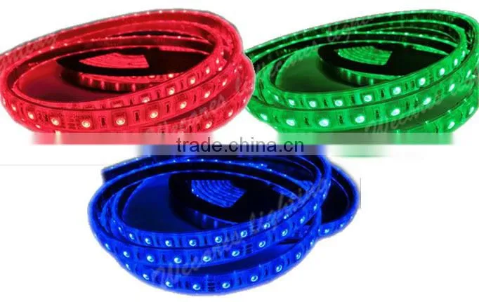 2015 manufacture smd led strip 5050 RGB 60LEDS/M 5M/Roll with PU IP68 high quality data sheet