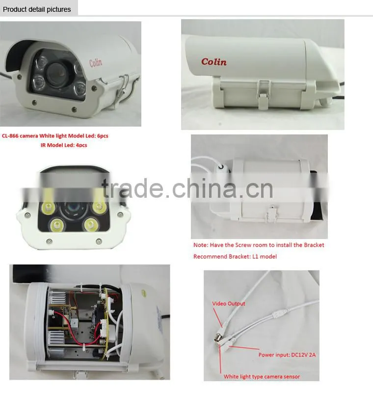Colin 800tvl hot cctv video security camera low price 6 ir led video switcher camera