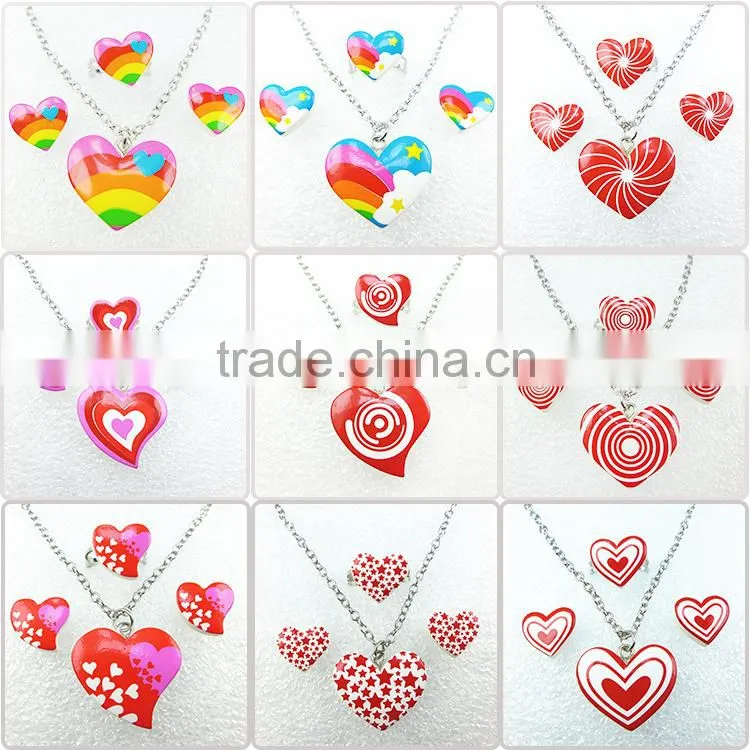 kids bead jewelry set girls favourite colorful environmental custom design elastic bracelet resin silicone bead bracelet