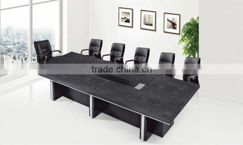hot sale high quality modern latest style with wire management aluminum decoration wooden conference desk meeting table