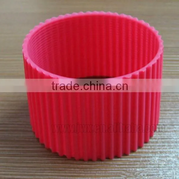 Eco-friendly silicone sleeve for coffee cup , heat resistant and anti-slip cup sleeve