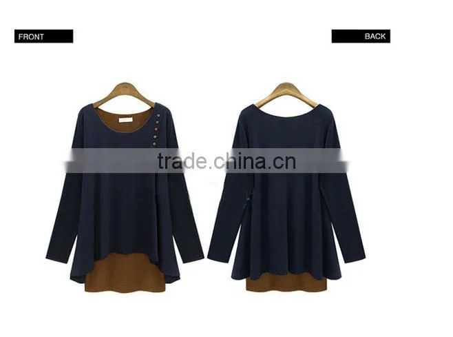 2014 the most popular European and American style fully elegant cotton/woolen fabric compater knitted ladies sweater