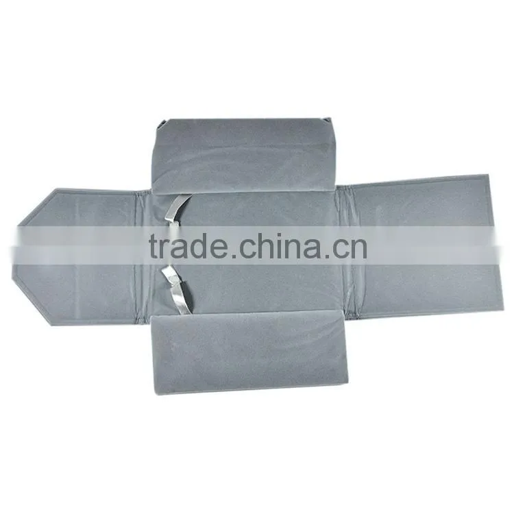 Grey Velvet Necklace Wallet