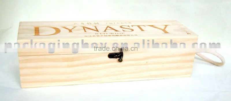 High order single wooden packaging wine box in magnet seal