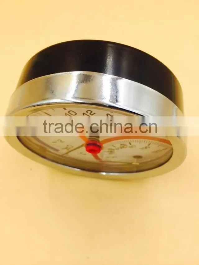 Floor heating water pressure temperature gauge