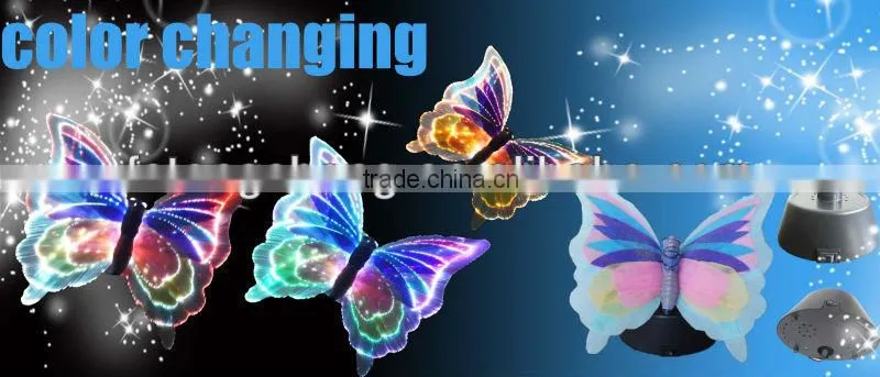 Animal Style Color Changing LED Fiber Optic Butterfly Light