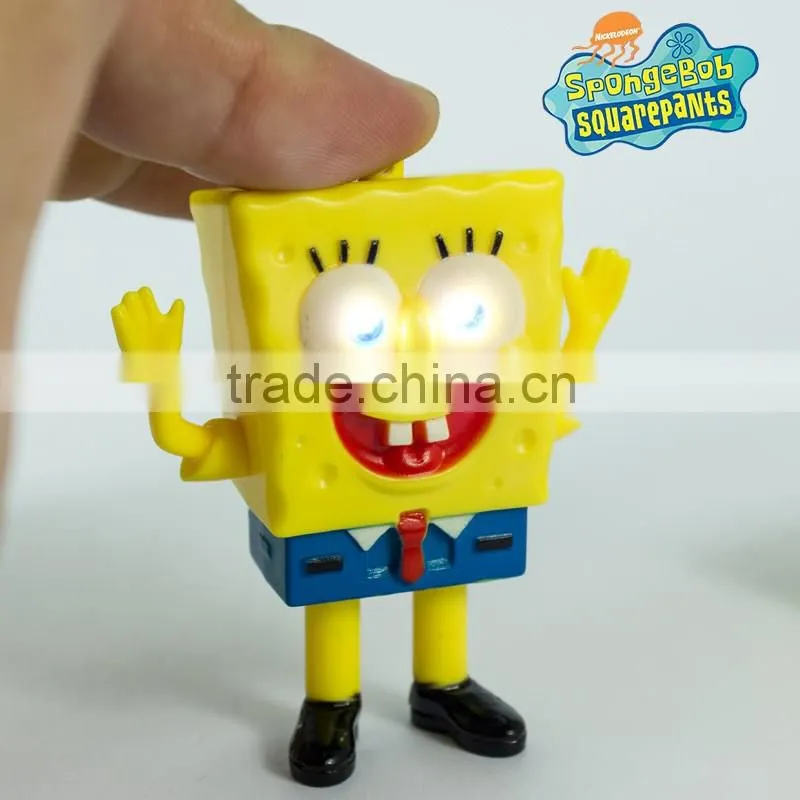 Cheap Movie Cartoon Character LED light flash keychain with sound