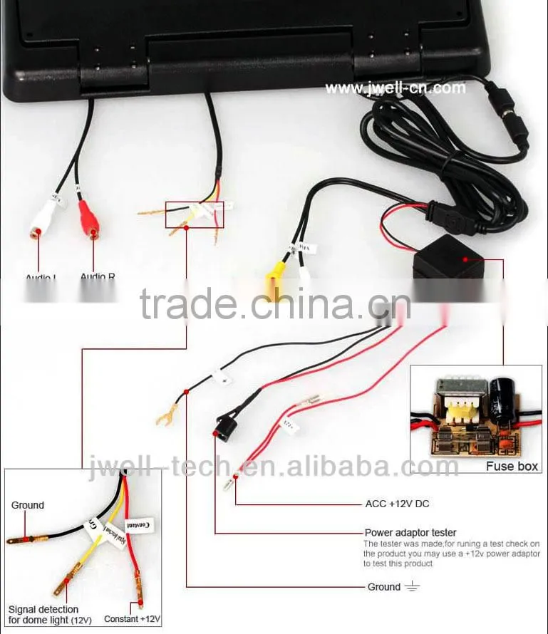 19" motorized bus monitor overhead monitor