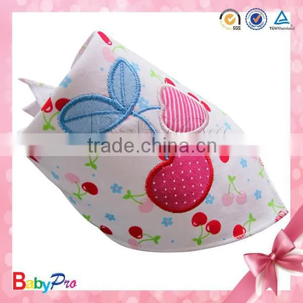 2015 High Quality Wholesale Red Cherry Kids Infinity Scarf Baby Bibs Bandana
