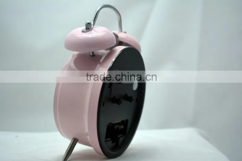 Rural flower metal besides decoration alarm clock for wedding souvenir