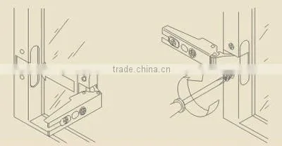 Two Ways Aluminum Wardrobe Furniture Hinges