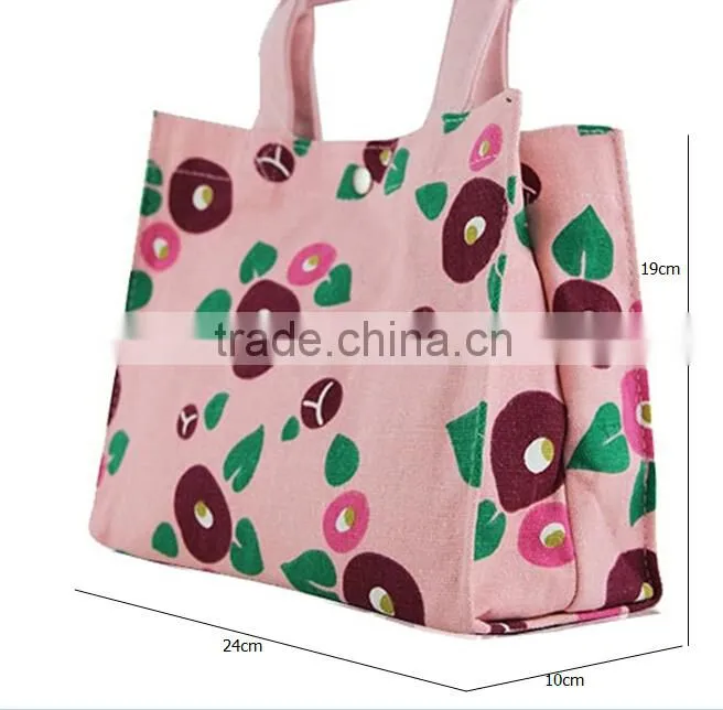 Cute mini lunch bag canvas handbag manufacturers china
