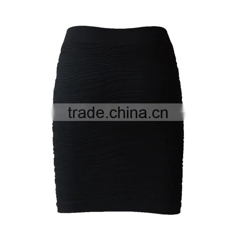 2016 fashion tassel black pencil skirt knee