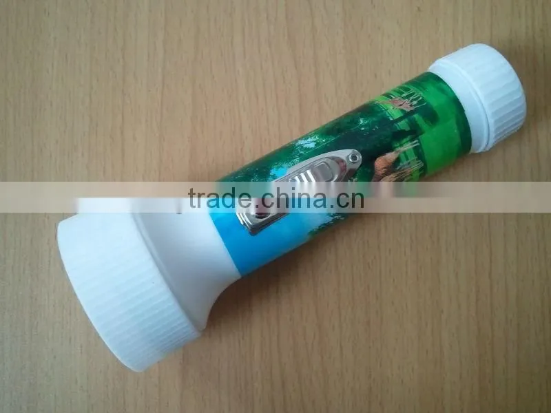 Hot sale in 2012 blister packing led plastic torch