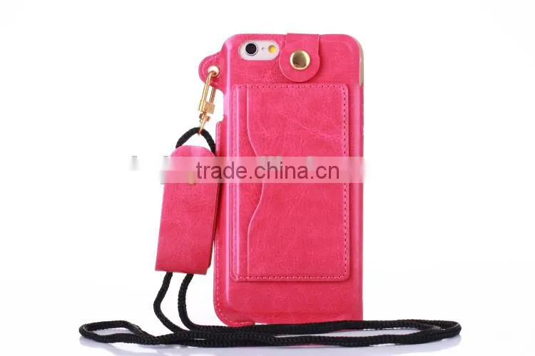 Protective cover case with lanyard,mobile phone and key case PU material