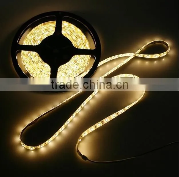 IP20 non waterproof warm white 120led/s 3528 2700k 9.6w led strips 5m/roll for indoor