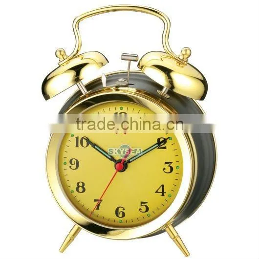 Retro mechanical twin bell alarm clock