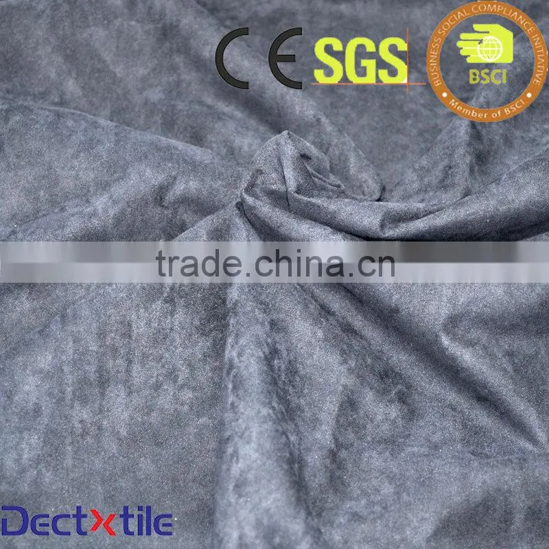 upholstery suede 100% polyester fabric for jacket sofa shoes