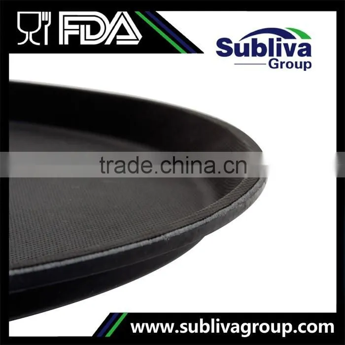 Manufacturer 18 Inch Non Slip Round Plastic Bar Tray