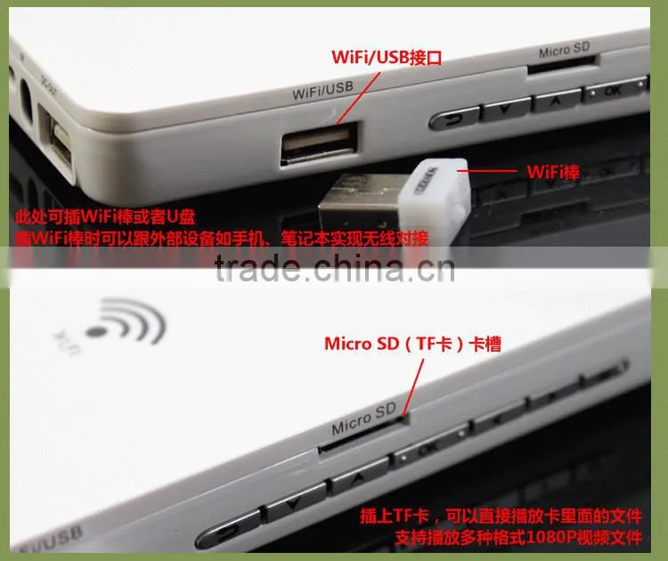 SMP6500 mini wireless wifi smartphone projector for business meeting