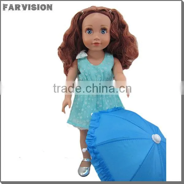 Wholesale Colorful Mini Umbrella For 18 inch Dolls DIY doll umbrellas