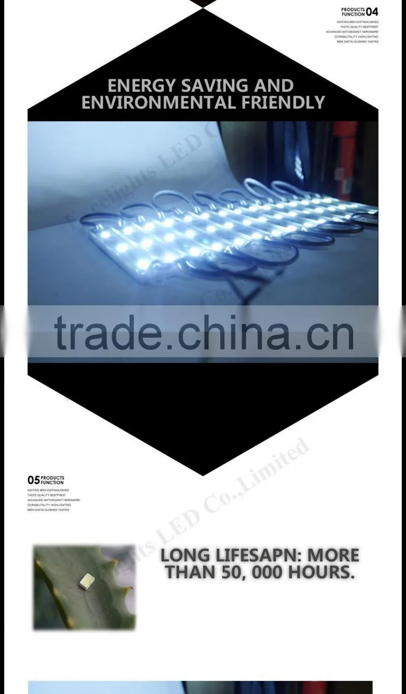 Factory sales 12V DC 0.72W 3 chips led module 5630