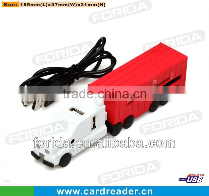 Truck style usb 2.0 hub combo card reader driver with usb cable