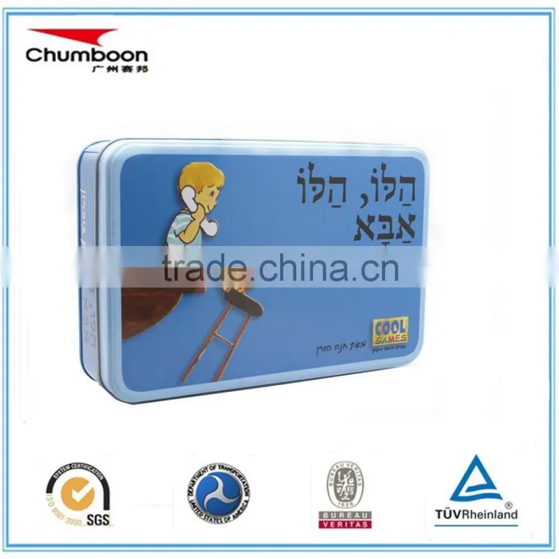 Rectangle metal tin box for jewelry