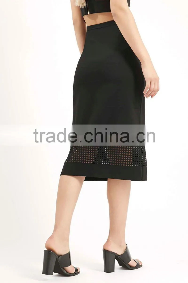 Laser-Cut Tube Long Skirt