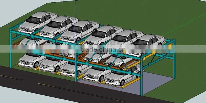 3 level car parking lift
