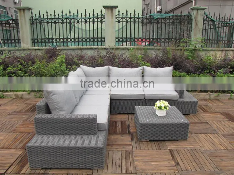 TEMPERED GLASS RATTAN GARDEN TABLE