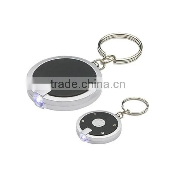 Promotional Gift Cheapest PVC LED Mini Keyring Flashlight with Branding