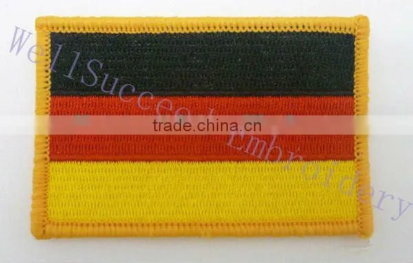 Velcro-back Embroidery Flag Badge/patch