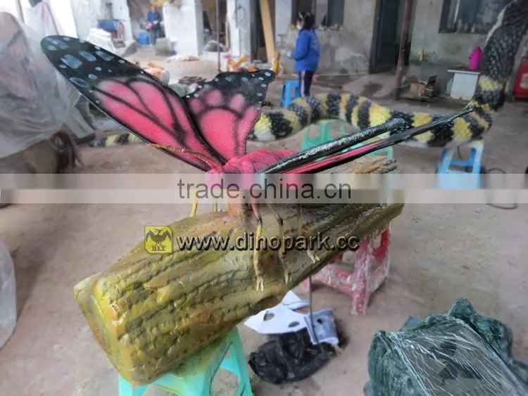 HLT moving butterflies and giant realistic insects model