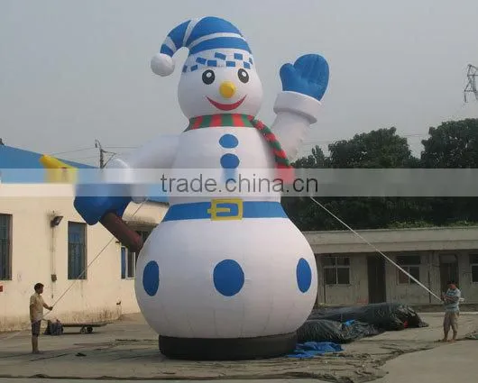 Wave hand inflatable snowman oxford material advertising inflatables character snowman
