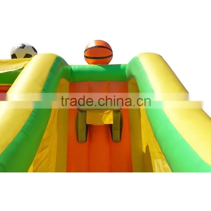0.55mm pvc giant custom commercial used inflatable interactive adults and kids challenge sport game prices for sale