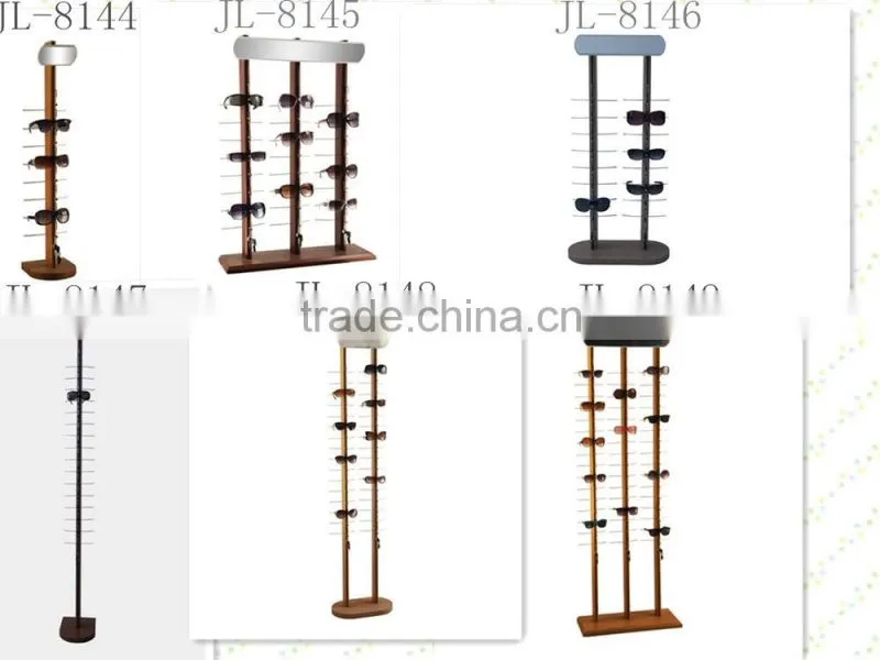Top sale wood counter sunglasses display rack Lockable
