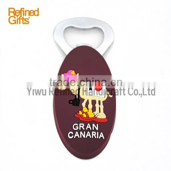 Menufacture Blue camel Bottle Opener Pvc Rubber Beer Tools