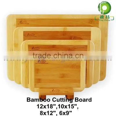 Oval bamboo flexible cutting board