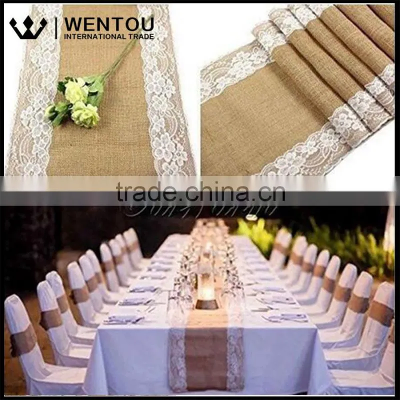 Rustic Lace Burlap Table Runner