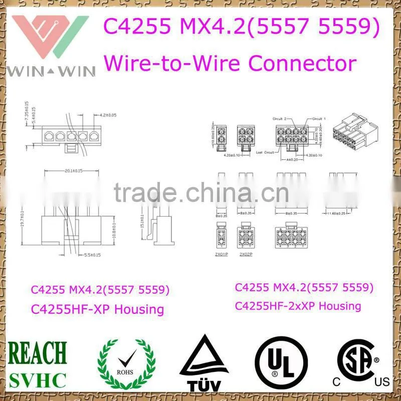4.2mm Pitch C4255 MX4.2 (5557 5559) Electronic Wire to Wire Connector