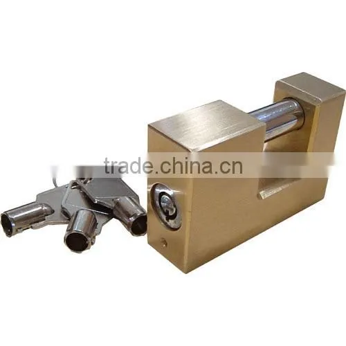 Industrial mechinery fancy rectangular brass padlock