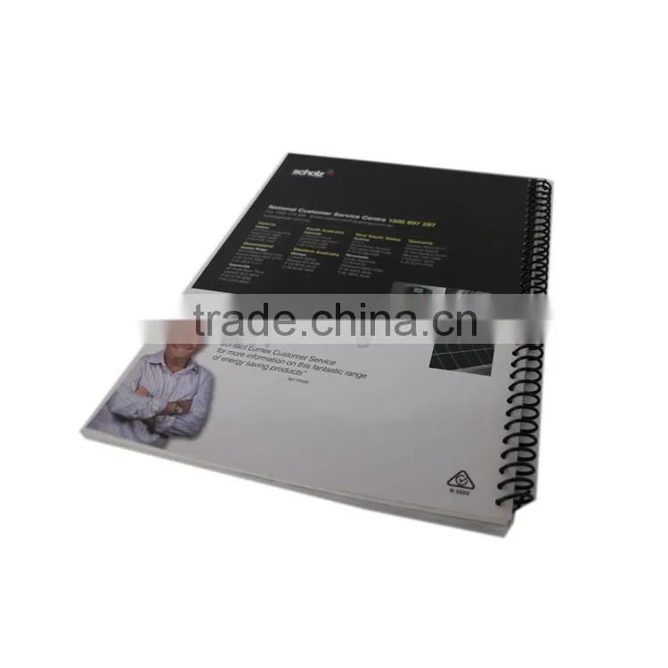 High quality spiral binding catalogue printing custom photo book printing