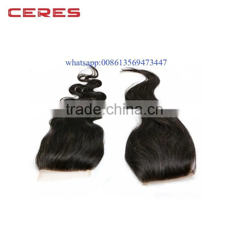 Fast Shipping 100% Full Cuticle cheap lace Indian Hair Silk Base Closures