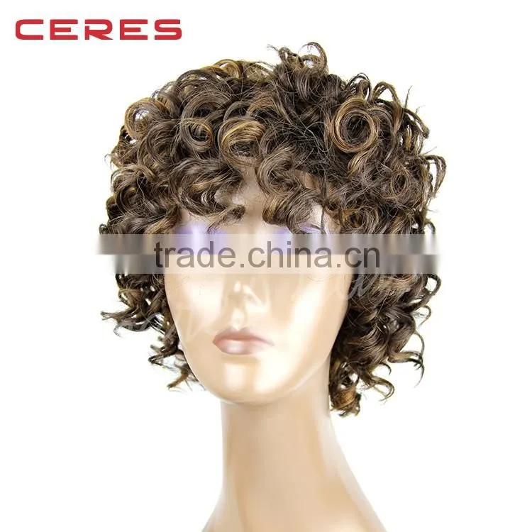 100% premium synthetic wig short wig afro kinky curly wig for black women