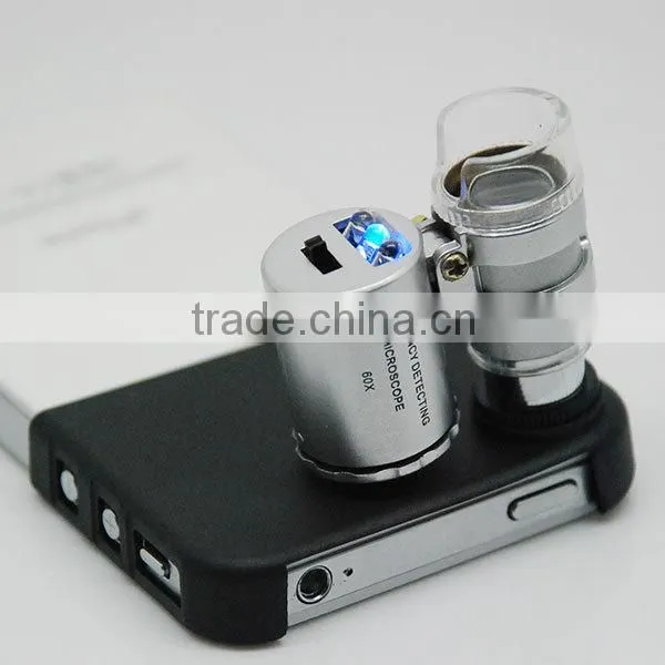 2015 Hot selling product 60x microscope lens with LED light for smartphone