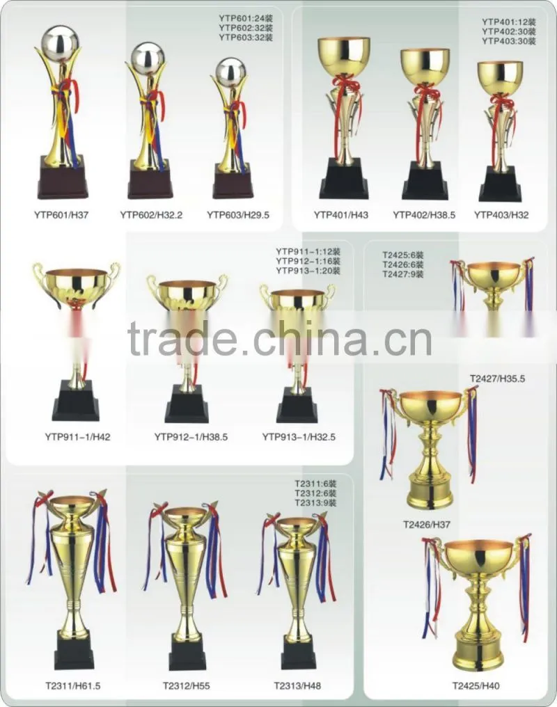Big size high quality metal base 214 gold competitions award souvenir trophy cup