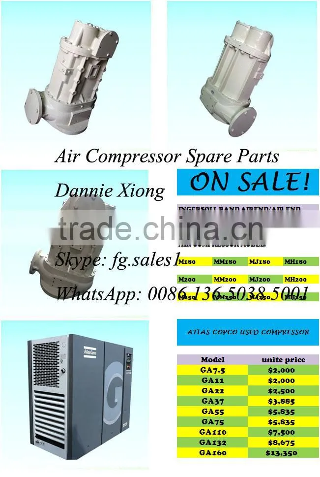 MJ185 MJ200 MJ250 air compressor rebuilt airends used air end 22262422 airend rebuilding