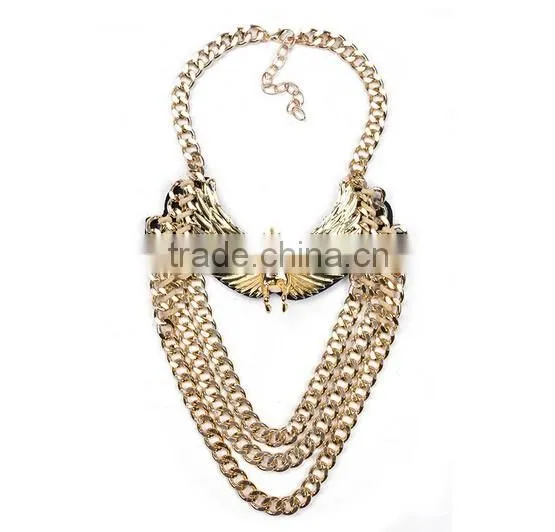 New Design Lady Bib Statement Noble exaggerated Chain Pegasus Luxury necklace